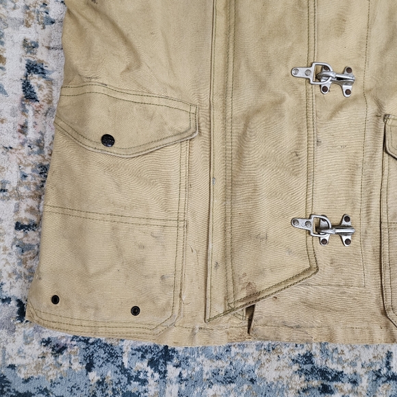 Vintage 1950s Body Guard Canvas Firefighter Jacket w/ Liner Turnout Coat 44 - Picture 13 of 16